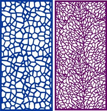 Laser cut cnc panel design for metal, wooden room divider. Stock Illustration