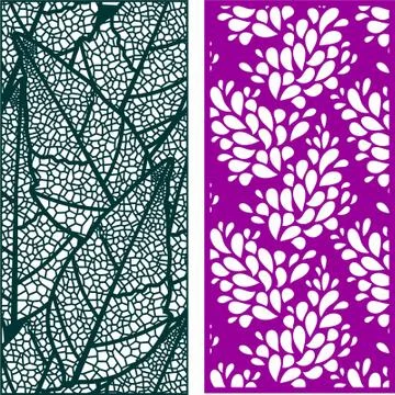 Laser cut cnc panel design for metal, wooden room divider. Stock Illustration