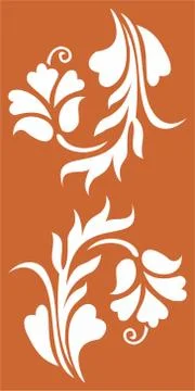 Laser cut cnc panel design for metal, wooden room divider. Stock Illustration