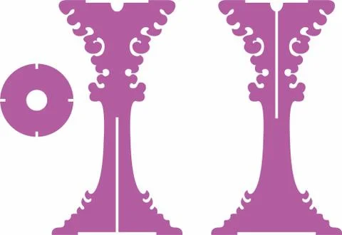 Laser cut cnc panel design for metal, wooden room divider. Stock Illustration