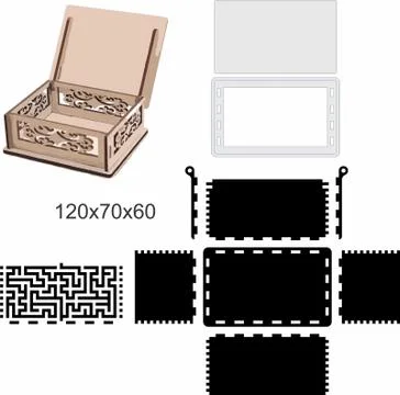 Laser cut cnc panel design for metal, wooden room divider. Stock Illustration