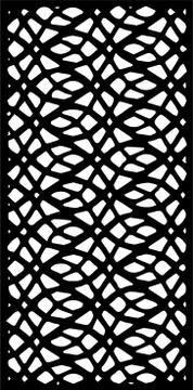 Laser cut cnc panel design for metal, wooden room divider. Stock Illustration