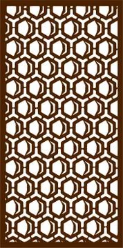 Laser cut cnc panel design for metal, wooden room divider. Stock Illustration