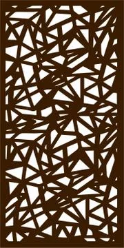 Laser cut cnc panel design for metal, wooden room divider. Stock Illustration
