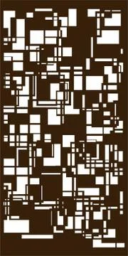 Laser cut cnc panel design for metal, wooden room divider. Stock Illustration