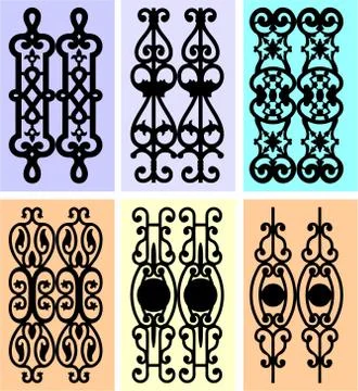 Laser cut cnc panel design for metal, wooden room divider. Stock Illustration