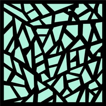 Laser cut cnc panel design for metal, wooden room divider. Stock Illustration