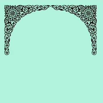 Laser cut cnc panel design for metal, wooden room divider. Stock Illustration