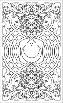 Laser cut cnc panel design for metal, wooden room divider. Stock Illustration