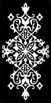 Laser cut cnc panel design for metal, wooden room divider. Stock Illustration