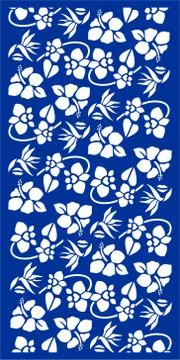 Laser cut cnc panel design for metal, wooden room divider. Stock Illustration