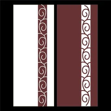 Laser cut cnc panel design for metal, wooden room divider. Stock Illustration