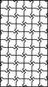 Laser cut cnc panel design for metal, wooden room divider. Stock Illustration