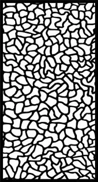 Laser cut cnc panel design for metal, wooden room divider. Stock Illustration