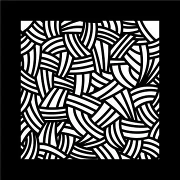 Laser cut cnc panel design for metal, wooden room divider. Stock Illustration