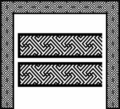 Laser cut cnc panel design for metal, wooden room divider. Stock Illustration