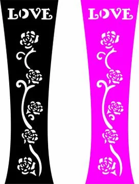 Laser cut cnc panel design for metal, wooden room divider. Stock Illustration