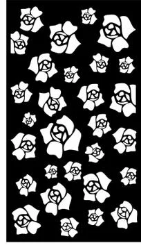 Laser cut cnc panel design for metal, wooden room divider. Stock Illustration