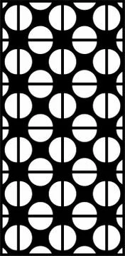 Laser cut cnc panel design for metal, wooden room divider. Stock Illustration