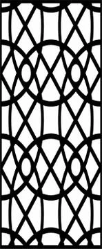 Laser cut cnc panel design for metal, wooden room divider. Stock Illustration