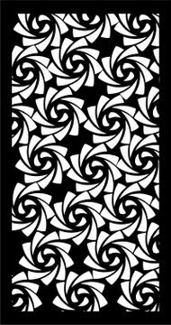 Laser cut cnc panel design for metal, wooden room divider. Stock Illustration