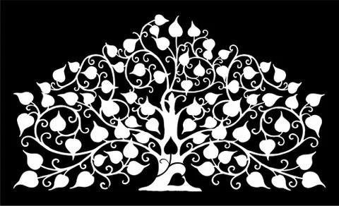 Laser cut cnc panel design for metal, wooden room divider. Stock Illustration