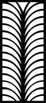 Laser cut cnc panel design for metal, wooden room divider. Stock Illustration