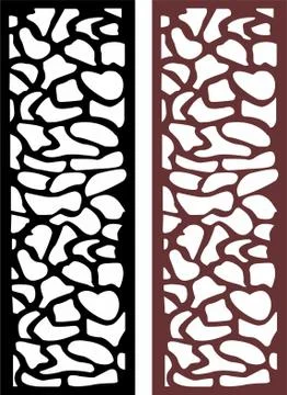 Laser cut cnc panel design for metal, wooden room divider. Stock Illustration
