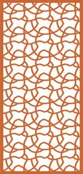 Laser cut cnc panel design for metal, wooden room divider. Stock Illustration