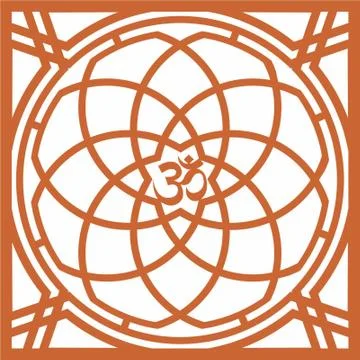 Laser cut cnc panel design for metal, wooden room divider. Stock Illustration