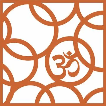 Laser cut cnc panel design for metal, wooden room divider. Stock Illustration