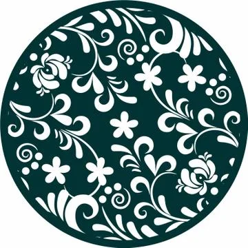 Laser cut cnc panel design for metal, wooden room divider. Stock Illustration