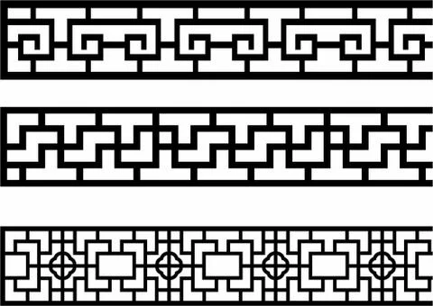 Laser cut cnc panel design for metal, wooden room divider. Stock Illustration