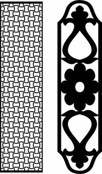 Laser cut cnc panel design for metal, wooden room divider. イラスト素材