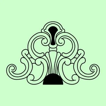 Laser cut cnc panel design for metal, wooden room divider. Stock Illustration