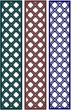 Laser cut cnc panel design for metal, wooden room divider. Stock Illustration