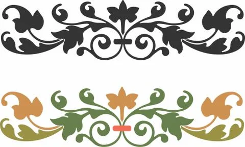 Laser cut cnc panel design for metal, wooden room divider. Illustrazione stock