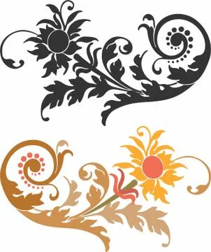 Laser cut cnc panel design for metal, wooden room divider. Stock Illustration