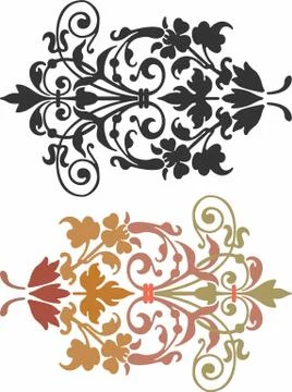 Laser cut cnc panel design for metal, wooden room divider. Stock Illustration