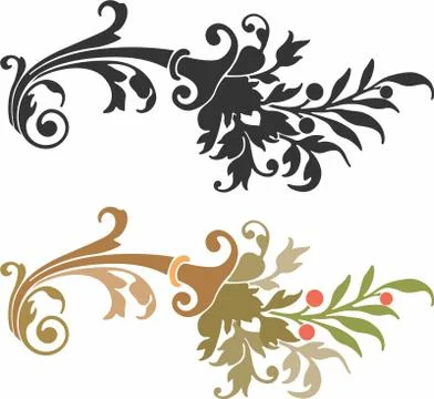 Laser cut cnc panel design for metal, wooden room divider. Stock Illustration