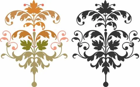 Laser cut cnc panel design for metal, wooden room divider. Stock Illustration