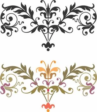 Laser cut cnc panel design for metal, wooden room divider. Stock Illustration