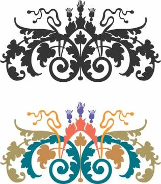 Laser cut cnc panel design for metal, wooden room divider. Illustrazione stock