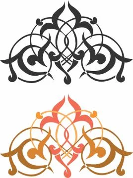 Laser cut cnc panel design for metal, wooden room divider. Stock Illustration