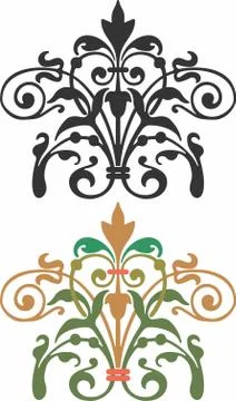 Laser cut cnc panel design for metal, wooden room divider. Stock Illustration