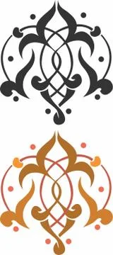 Laser cut cnc panel design for metal, wooden room divider. Stock Illustration