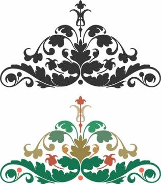 Laser cut cnc panel design for metal, wooden room divider. Stock Illustration