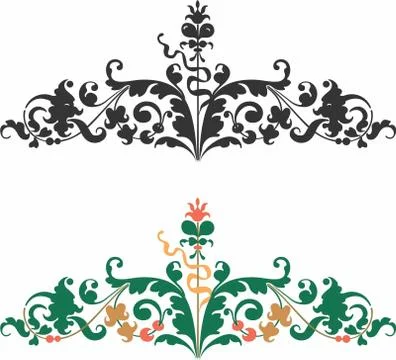 Laser cut cnc panel design for metal, wooden room divider. Stock Illustration