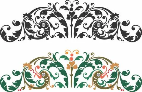 Laser cut cnc panel design for metal, wooden room divider. Stock Illustration