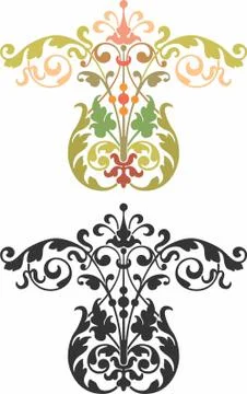 Laser cut cnc panel design for metal, wooden room divider. Stock Illustration